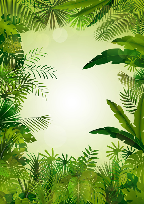 Beautiful tropical scenery vectors graphics 05  