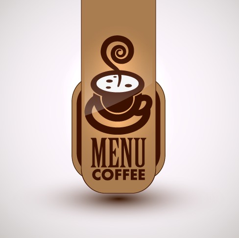 Coffee menu cover design vector material 04  