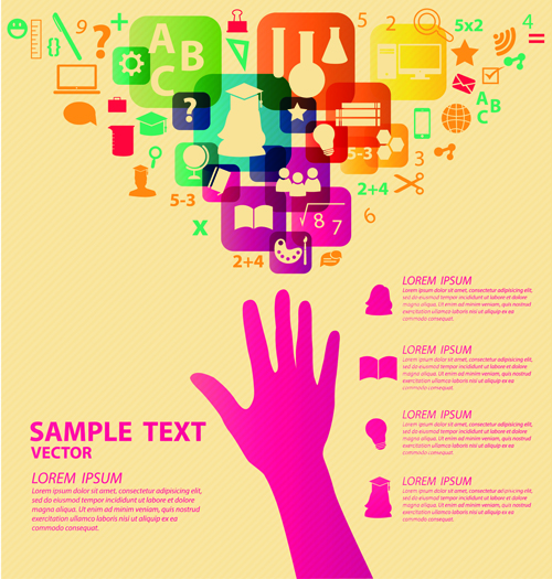 Creative education idea infographics vector 03  
