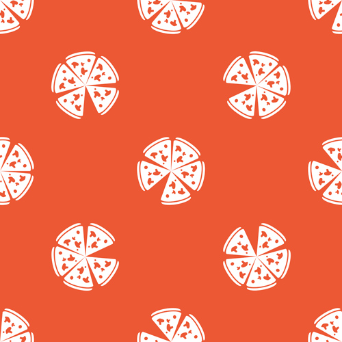 Creative pizza seamless pattern vector set 04  