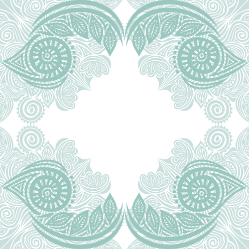 Floral tiling pattern vintage vector set 05  