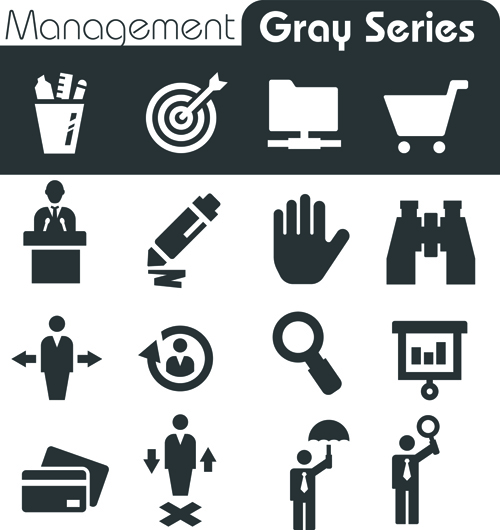Gray series social icons vector set 02  
