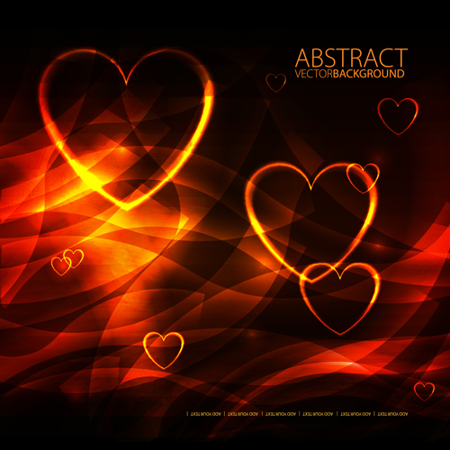 Different heart background art vector 04  