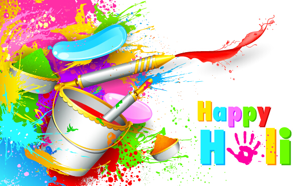 Holi creative background art vector 14  