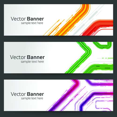 Creative Website Headers banner vector set 02  