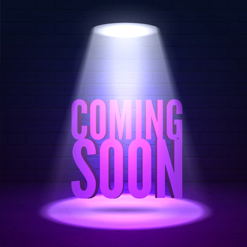 Purple spotlights with wall background vector 03  