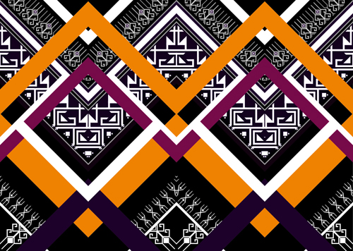 Seamless ethnic pattern design vector 08  