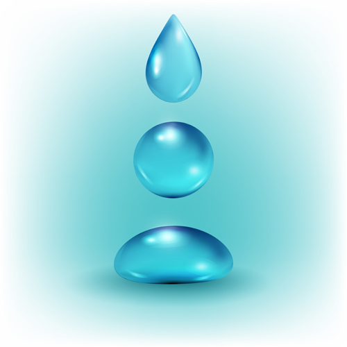 Shiny water drop vector background  