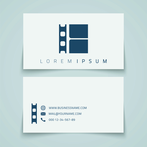 Simple styles business cards vectors 04  
