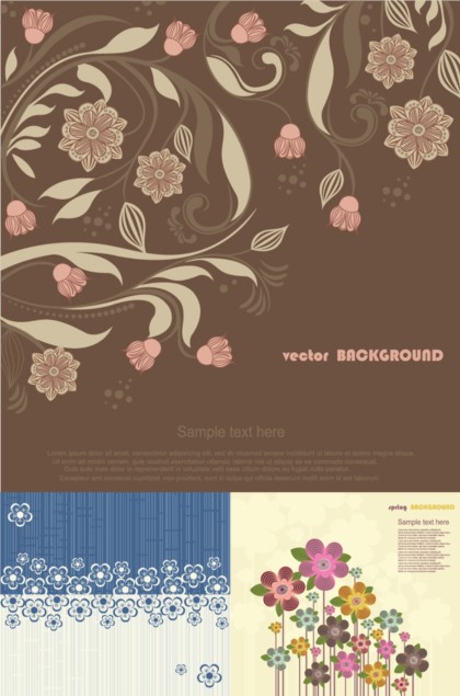Simple flower background vector  