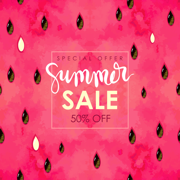 Summer sale background with gem vector 05  