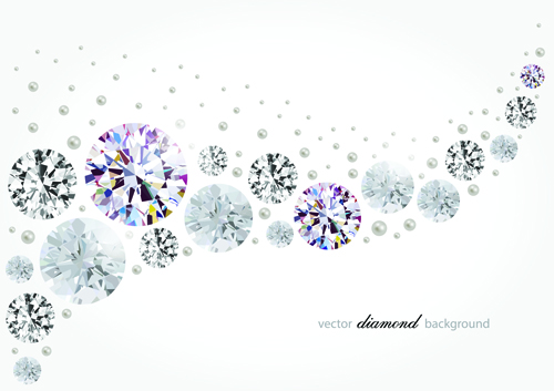 Vector diamonds backgrounds shiny design 02  