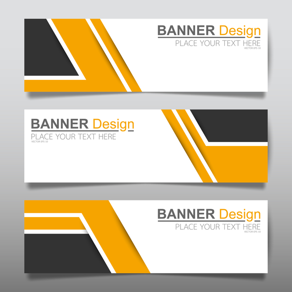 Vector set of modern banners template design 06  