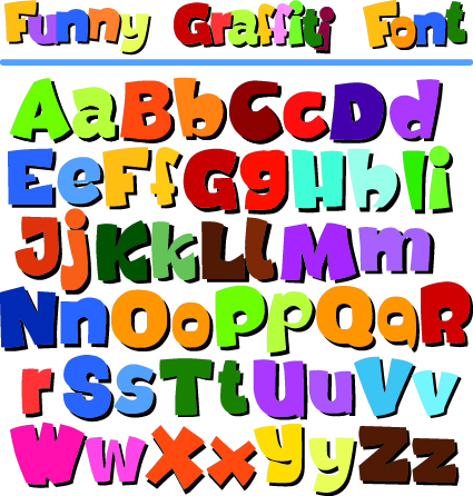 Diverse alphabet elements vector art 02  
