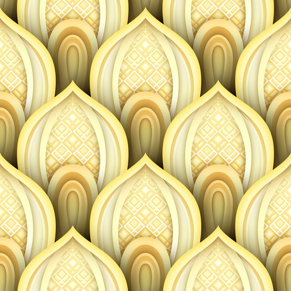 Luxus goldenes dekoratives Mustervektoren Material 02  