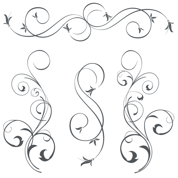 ornamente schwung edel vector material  