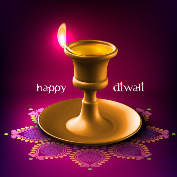 India Diwali elements backgrounds vector 05  