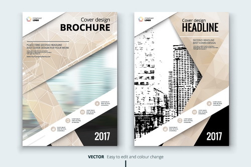 2017 société brochure modèle design moderne vecteur  
