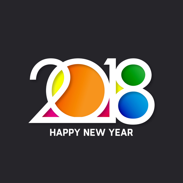 Blauer Hintergrund des neuen Jahres 2018 des neuen Jahres  