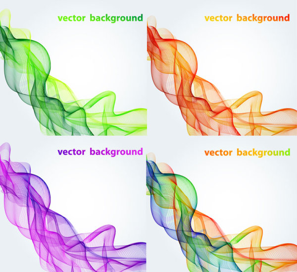 Abstract colored smoke vector  