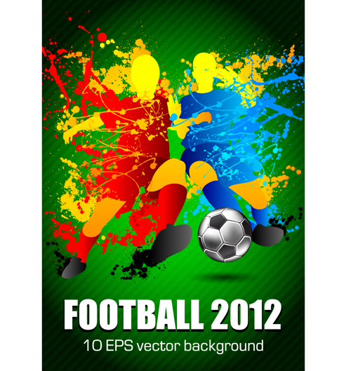 Football euro cup 2012 elements background vector 03  