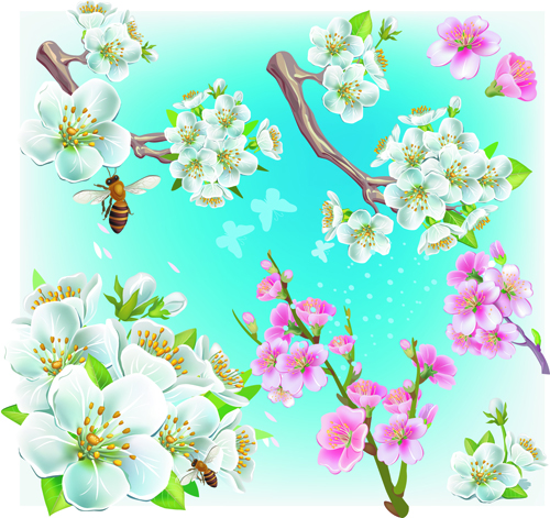 Japan Cherry Blossoms free vector 01  
