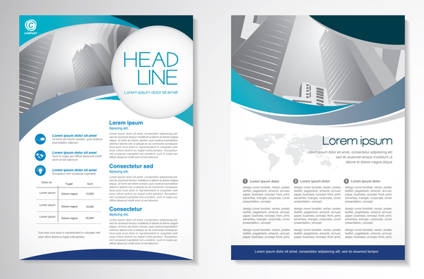 Flyer d'affaires abstrait avec brochure vecteur modèle de couverture 03  
