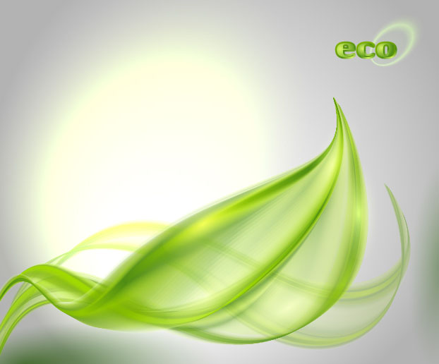 Abstract wavy green eco style background vector 06  
