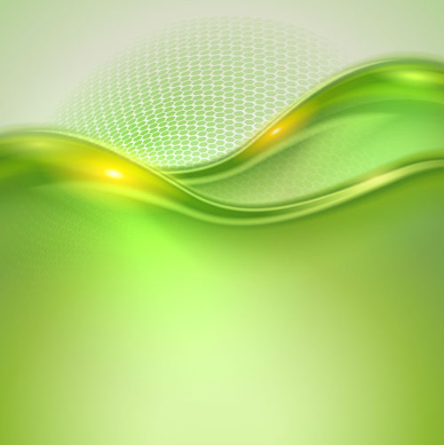 Abstract wavy green eco style background vector 16  