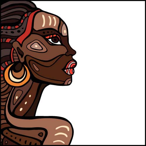 African woman design vectors 06  