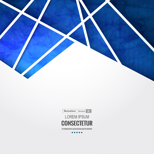 Blue geometric polygons vector background 03  