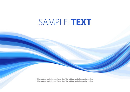 Blue wavy lines abstract background vector 03  