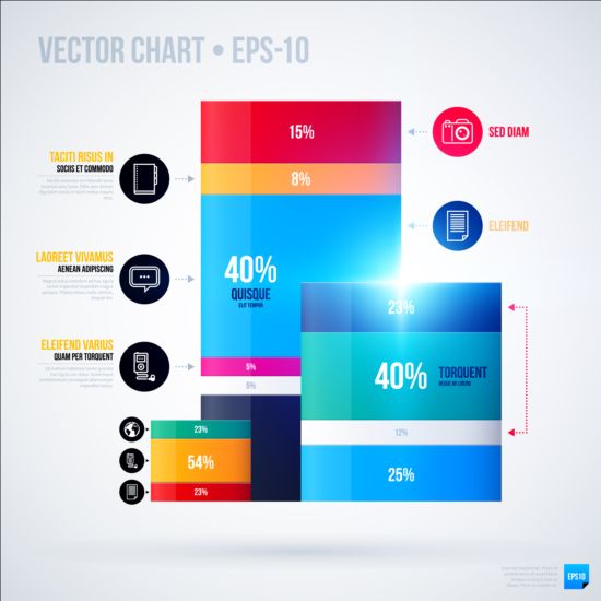 Business-Chart-Vorlage kreative Design-Vektor 07 