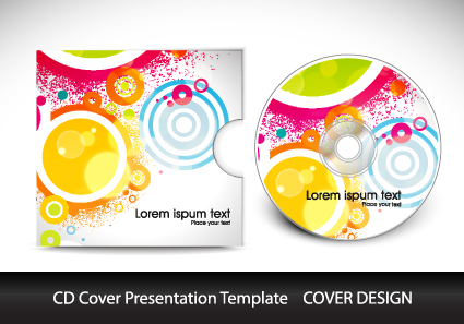 CD cover presentation vector template material 09  