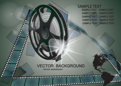 Vector set of Cinematograph backgrounds 01  