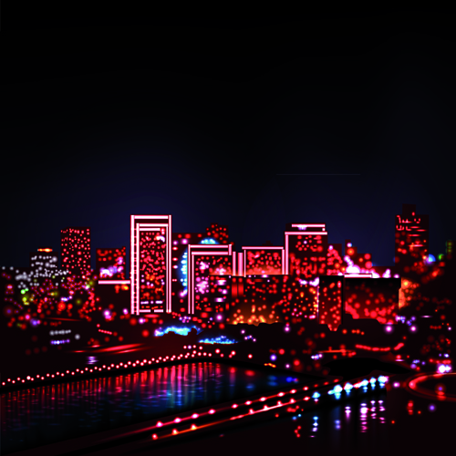 Blurred city night vector background 01  