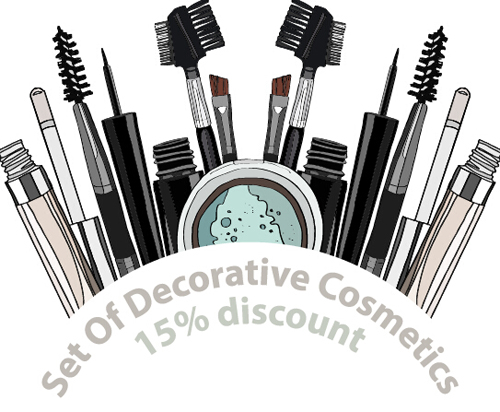 Decorative cosmetics discount poster vector 04  