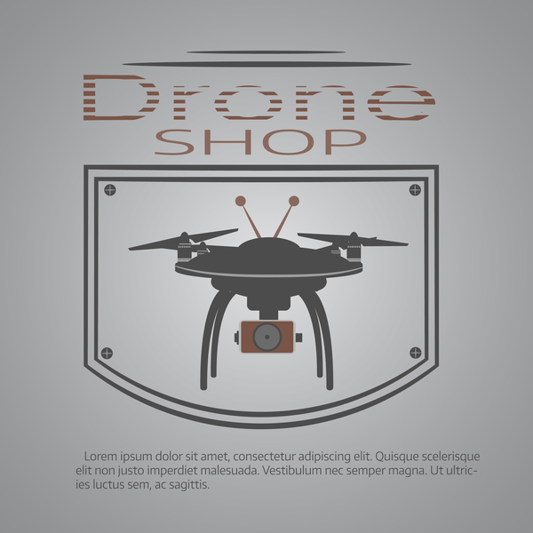 Drone poster design vectors 03  