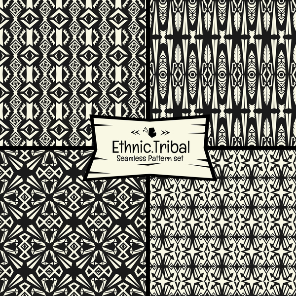 Ethnische tribal Musterdesign Vektor Material 07  