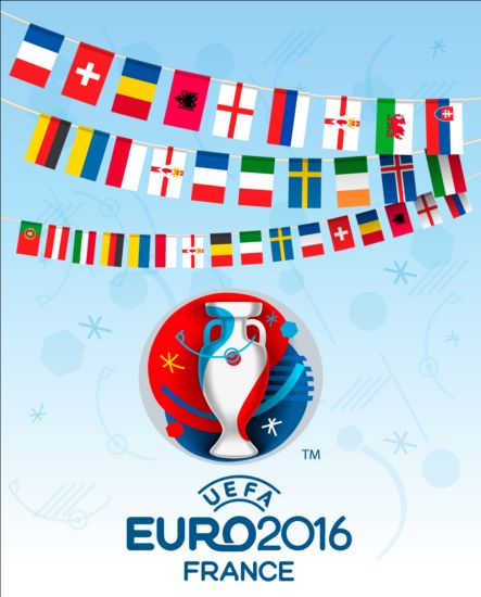 Euro2016 cup football background vector 04  