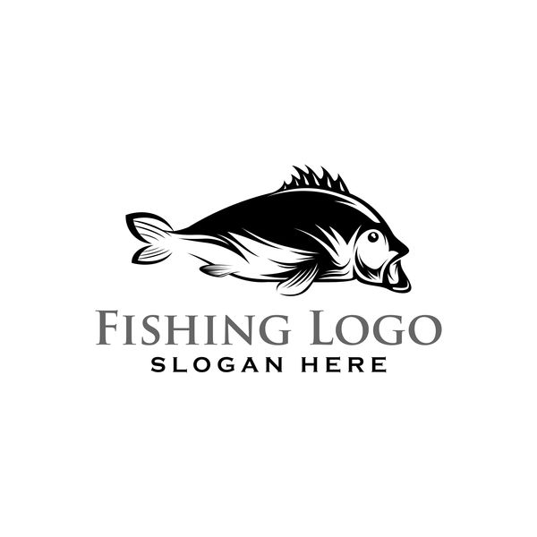 Fishing logo design vector material 07  