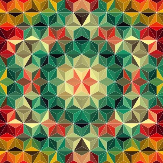 Geometrische vorm met Mandala patroon vector 07  