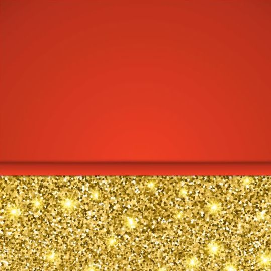 赤の背景ベクトルを含むゴールド  