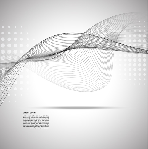 Gray wave background vectors 05  