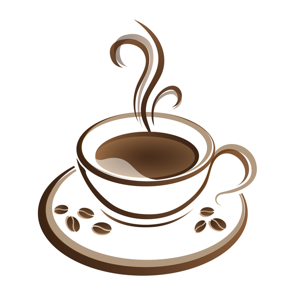 Logos de café dessinés à la main vector design set 03  