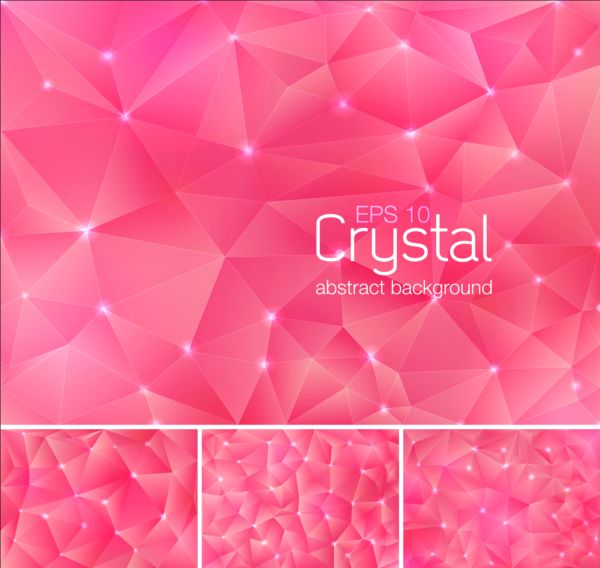 Magenta crystal abstract background vector  