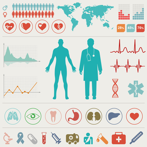 Medical health Infographic template vector 01  
