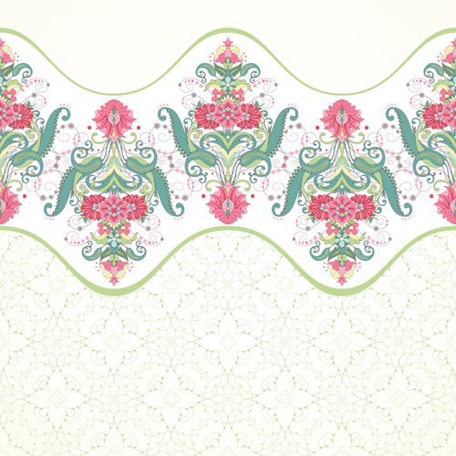 Pink floral with beautiful background vector 01  