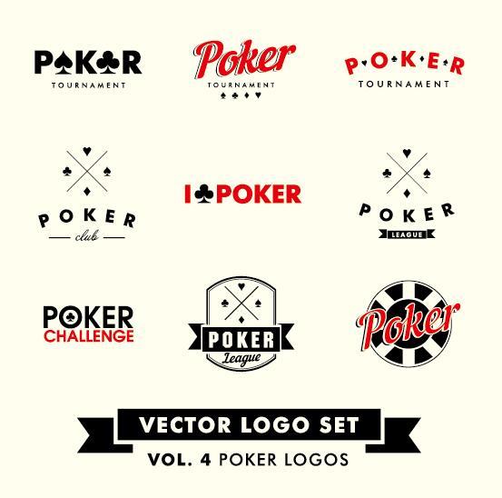 ポーカーロゴデザインベクトル  