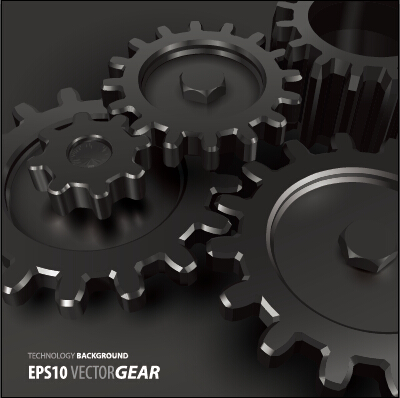 Realistic gear design vector background 02  